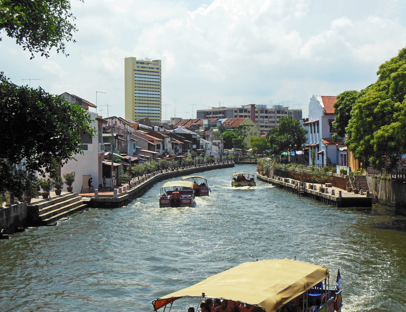 skyscraper, transportation, city, malaysia, house, no people, building, outdoors, mode of transportation, melaka, location, river, built structure, travel