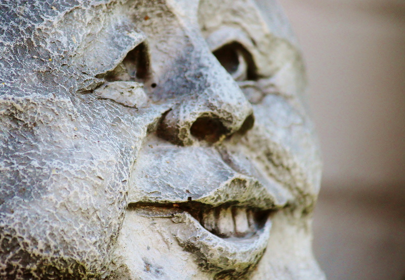 old, stone sculpture, 4K, smiling, stone, carving - craft product, mouth, head, representation, stone figure, body part, creativity, art and craft, art