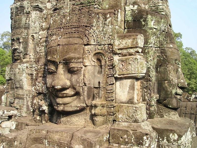 architecture, face, no people, archaeology, stonemasonry, the past, built structure, bas relief, cambodia, ancient civilization, history, so, engrave, temple