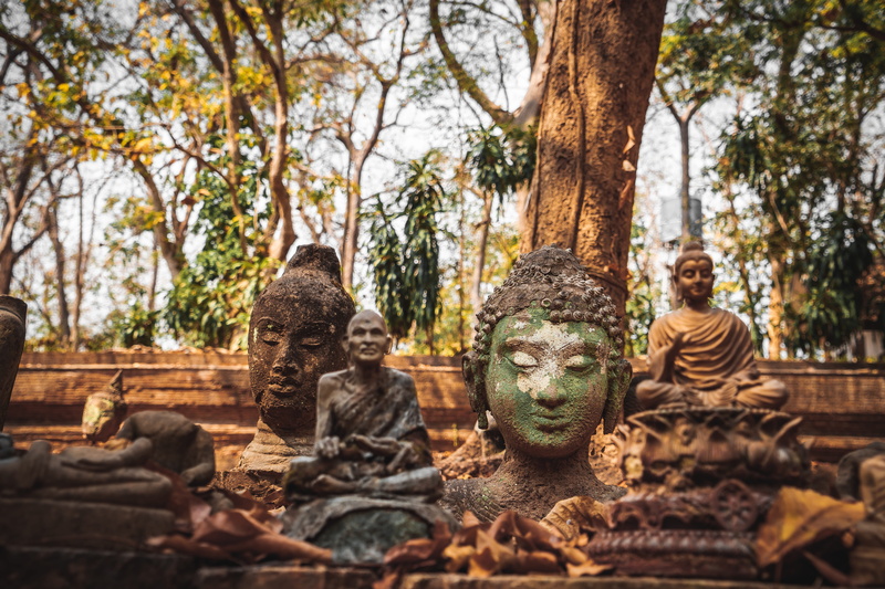 landmark, religion, history, building, wat, sculpture, belief, spirituality, stone, human representation, art and craft, mai, buddhist, statue, asia, representation