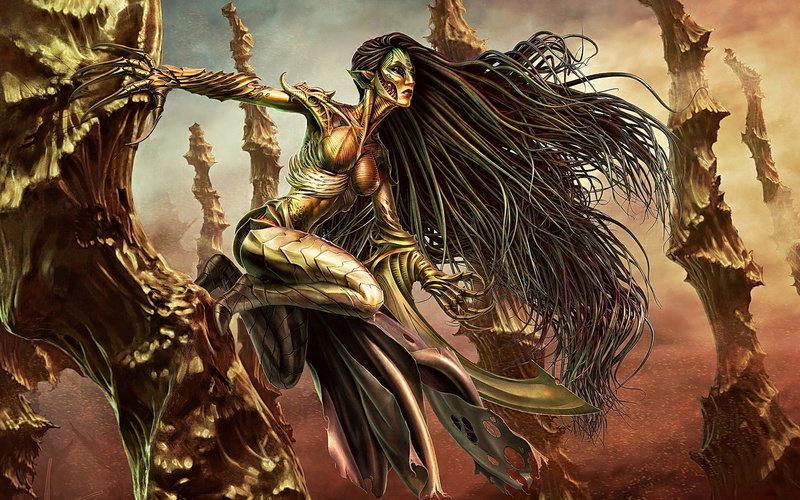 Magic: The Gathering, fantasy art, 1080P, artwork, Glissa the Traitor
