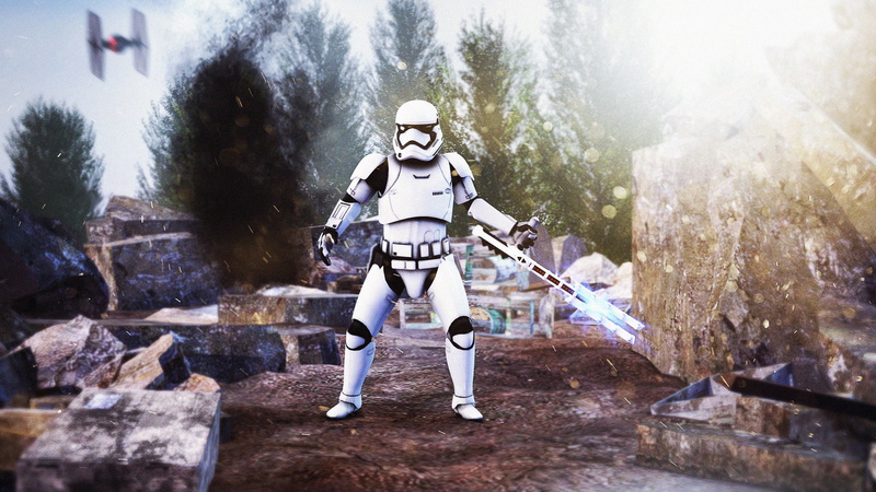 one person, full length, front view, tree, clothing, Star Wars: The Force Awakens, lifestyles, outdoors, 720P, TR 8R, women, real people, nature, architecture
