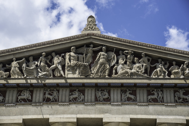 ornate, cloud - sky, creativity, representation, Parthenon, public domain, human representation, sculpture, travel destinations, nashville, nature, day