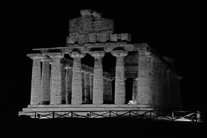 italy, columns, ruins, architectural column, temple, nature, ancient civilization, ancient ruins, tourism, ancient, the past, travel, night, architecture
