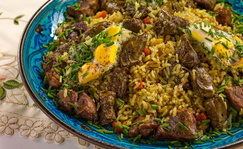 1080P, meat, figure, pilaf, greens