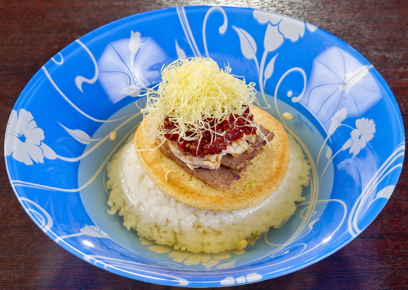 close-up, plate, food, breakfast, national cuisine, korean pilaf of rice with kimchi, temptation, serving size, black background, healthy eating, bread