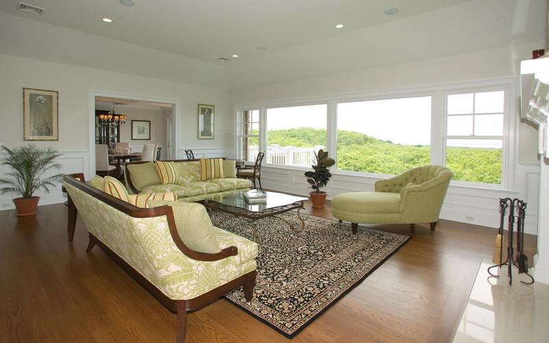 plants, 1080P, meadow, grass, flowers, glade, chair, window, style, interior. room, sofa, apartment, Persian carpet, design, nature