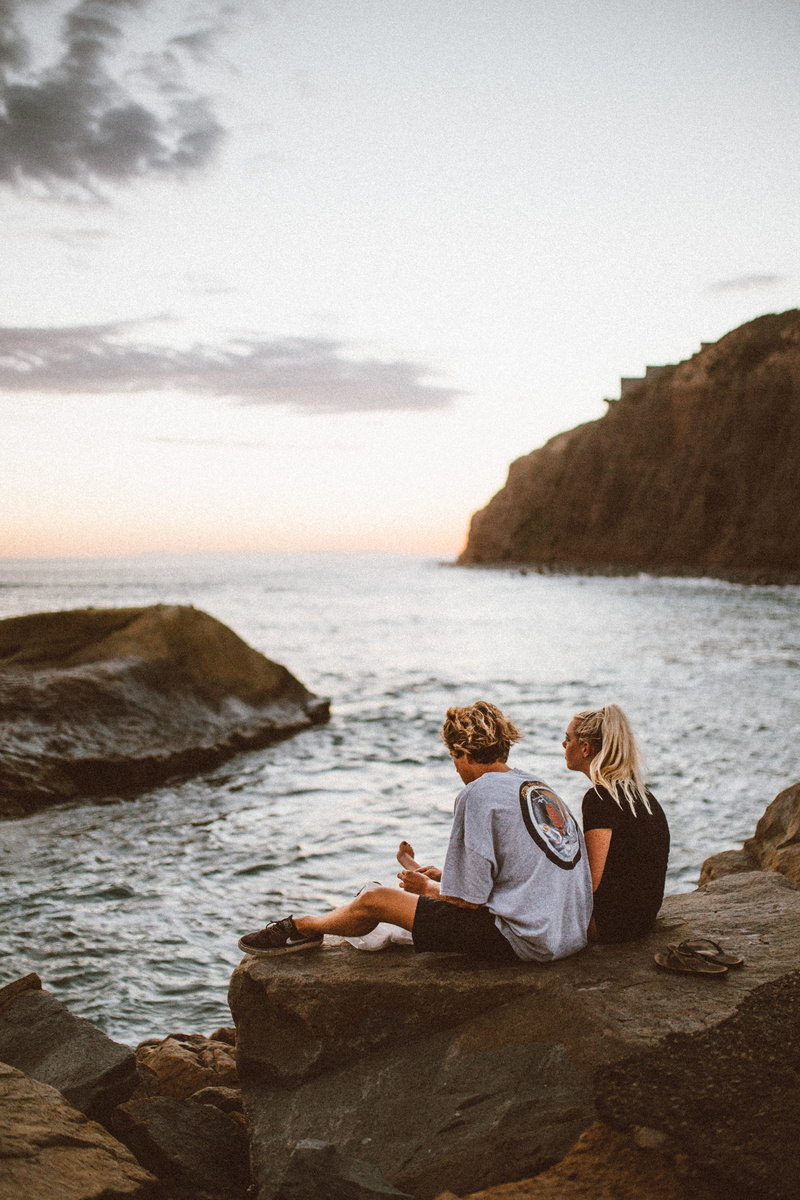 day, ocean view, vsco, leisure activity, land, water, scenics - nature, people, waves, rock - object, adventure, sand, beach, lightroom, sitting, lifestyles