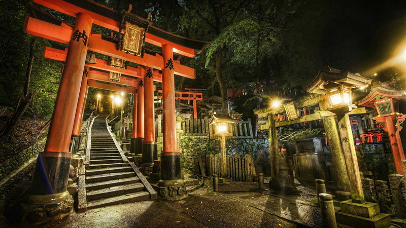 fantasy, built structure, no people, landscape, night, sky, house, shrine, ancient, tourism, alley, illuminated, travel, skyline, road, urban, old, building exterior