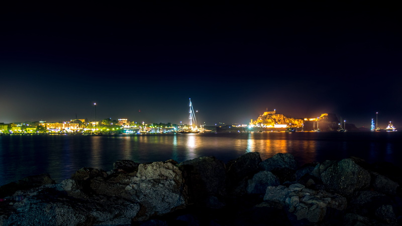 bay, rock - object, νυχτα, greece, 5K, rock, sky, nyxta, φρούριο, outdoors, reflection, city, nature, no people, solid, ελλάδα, anemomylos, building exterior