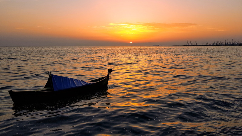 Θεσσαλονικη, boat, thessaloniki, skg, rowboat, land, ηλιοβασιλεμα, Ελλάδα, horizon, red, environment, ocean, transportation, cloud - sky, travel, Θεσσαλονίκη