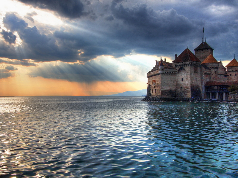 720P, the, castle, sun, sets, chillon