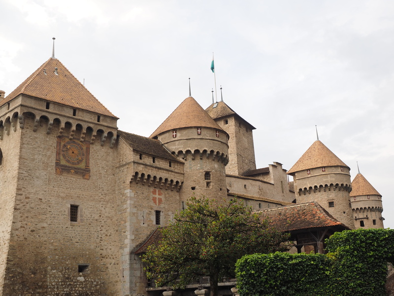 cloud - sky, day, fort, plant, medieval, chillon, old, 4K, religion, history, travel destinations, no people, outdoors, nature, building exterior, turret