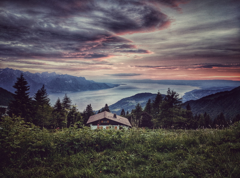 building, tranquility, beauty in nature, col de jaman, 4K, tree, mountain range, environment, scenics - nature, tranquil scene, building exterior, mountain