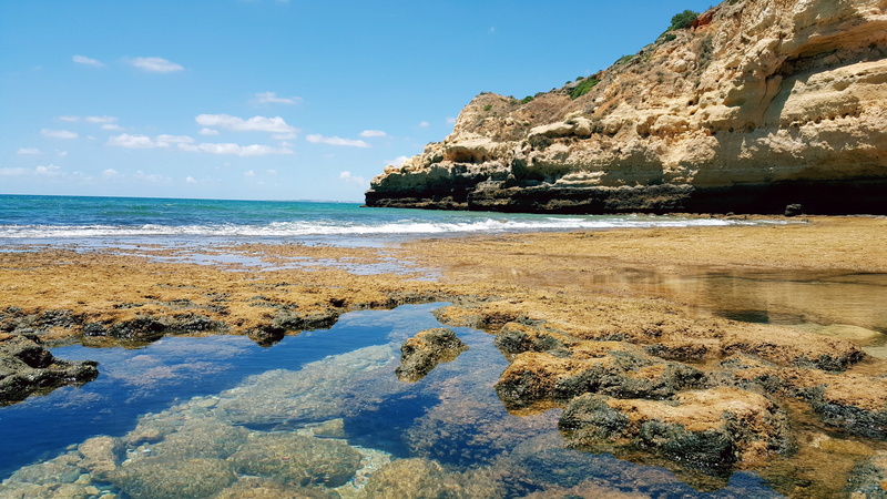 no people, tranquility, sea, sky, ocean, summer, weekend, day, open, rock, land, stack rock, non-urban scene, beach, eroded, outdoors, horizon, horizon over water