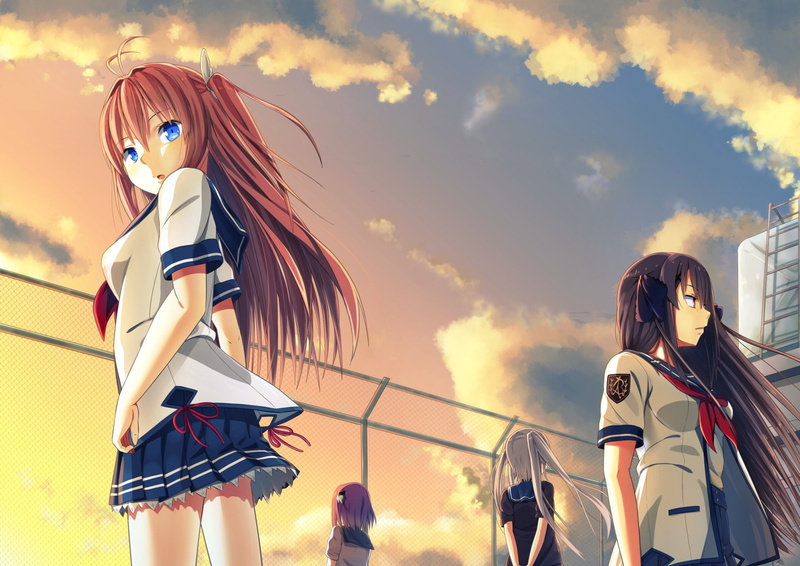 1080P, Anime, Mashiro Arisaka, Asuka Kurashina, Ao no Kanata no Four Rhythm, Misaki Tobisawa, Rika Ichinose