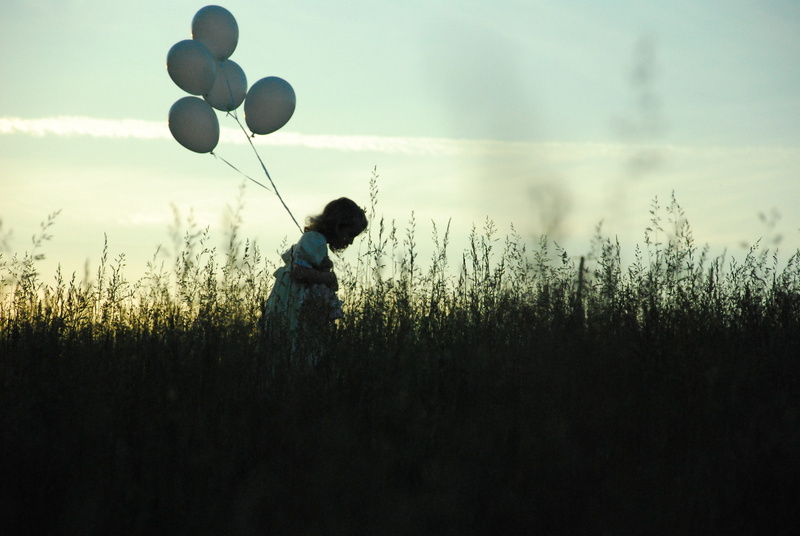 outdoors, balls, caucasian Ethnicity, balloons, grass, balloon, field, babies And Children, meadow, males, one Person, playful, springtime, sunset, smiling