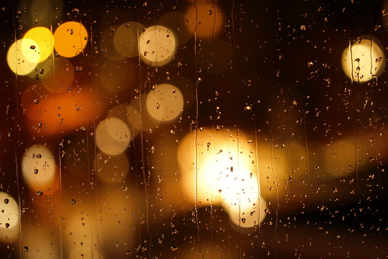 car, celebration, pattern, glitter, glare, street, lights, water, rainy season, mood, glass, defocused, window, illuminated, focus on foreground, close-up