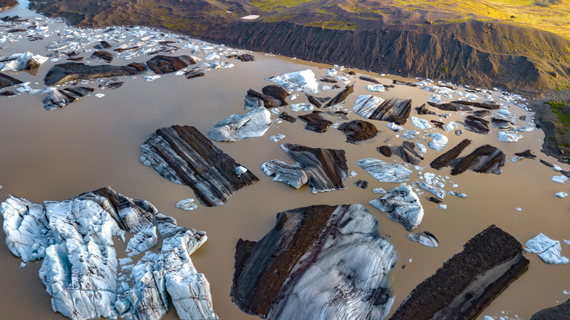 water, rock - object, glacier, quiet, climbing, rock, alpine, 4K, nature, cold temperature, the stage, outdoors, land, the glacier, winter, high angle view