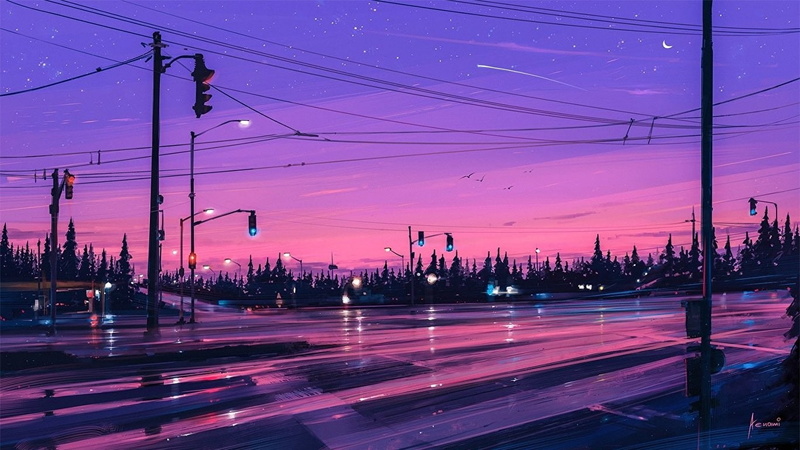 digital art, Aenami, street, 720P