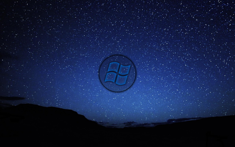 night, dark, sky, windows-7, windows, 1080P, blue