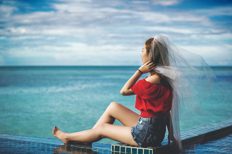 young women, women, adult, maldives, lifestyles, hairstyle, water, 5K, sky, beautiful woman, finolhu, contemplation, outdoors, hair, side view, honeymoon