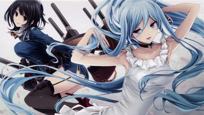 Aoki Hagane no Arpeggio, indoors, side view, portrait, clothing, young women, human body part, Kantai Collection, adult, blue, young adult, arpeggio, 4K