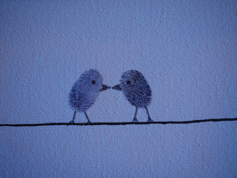 day, wall - building feature, group of animals, two animals, animal, no people, bird, backgrounds, fingerprint, animal themes, birds, outdoors, lovers