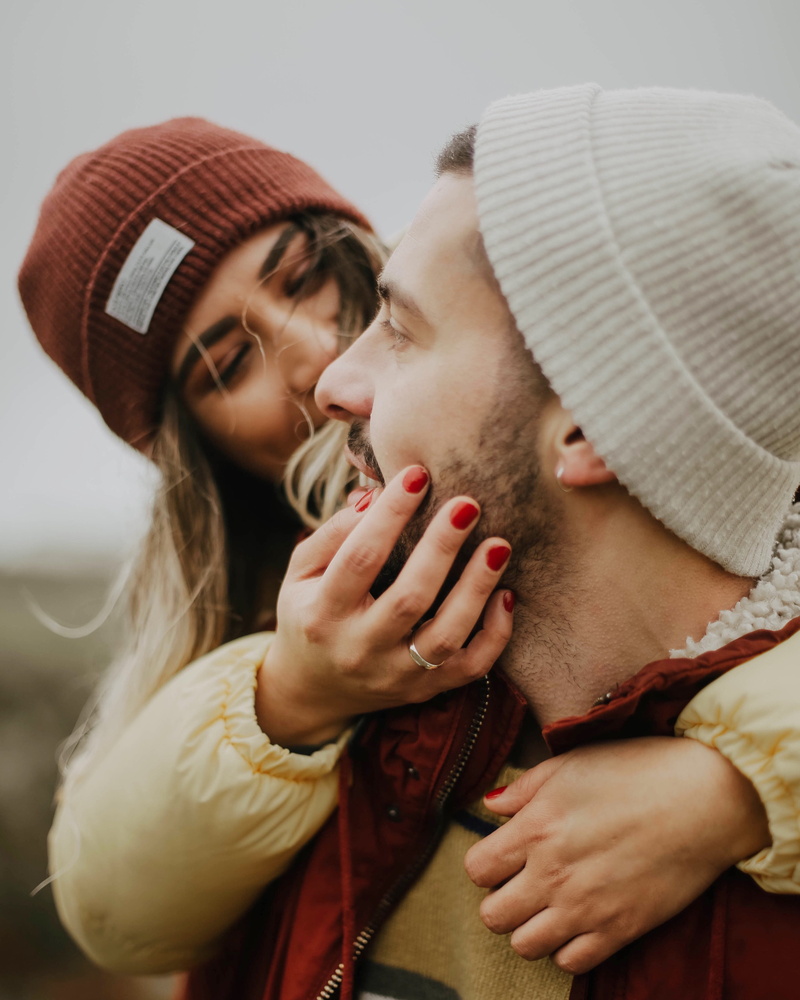 togetherness, clothing, winter, hugging, couple, adult, people, face, young adult, man, g, men, love, l, two people, women, hat, woman, headshot, portrait