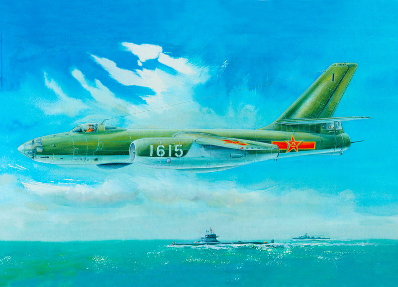 Sea, Flies, Hound, Art, Il-28, scout, bomber, 1615, Aviation, Beagle, 5K, Ilyushin