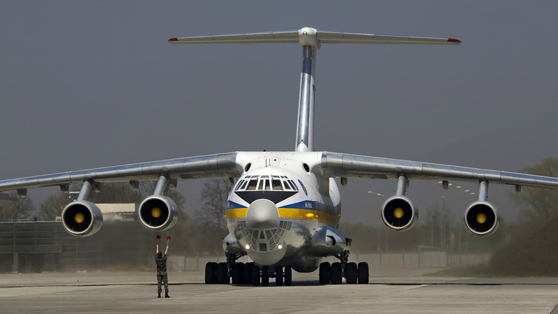 Chassis, Military transport, 1080P, The plane, Ukrainian air force, Ukraine, Il-76MD