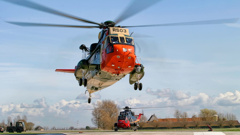 the airfield, 1080P, the sky, S-61-SH-3, blades, helicopter, Sikorsky, Sea King