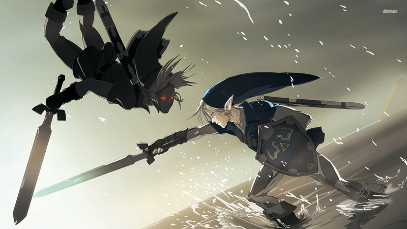 Master Sword, The Legend of Zelda, Dark Link, 1080P, Link, Hylian Shield, video games