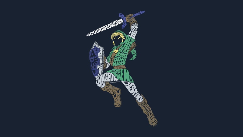 artwork, Hylian Shield, Link, Triforce, The Legend of Zelda, Master Sword, 1080P, video games