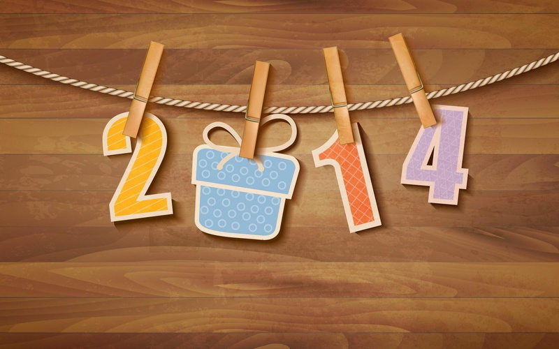 year, wooden, clothes, new, brown, pegs, gift, 2014, fopur, 720P