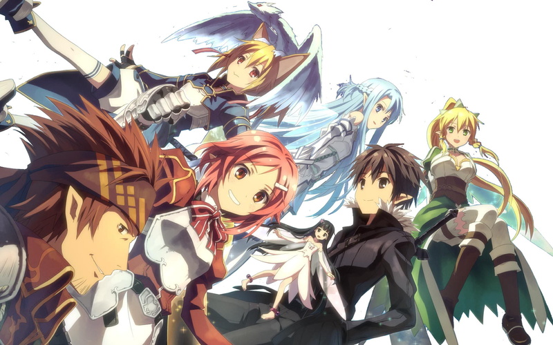 Yui (Sword Art Online), Leafa (Sword Art Online), Silica (Sword Art Online), Lisbeth (Sword Art Online), Sword Art Online, Sword Art Online II, Kirito (Sword Art Online)