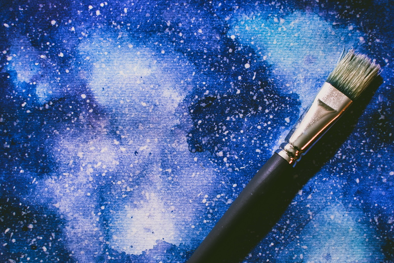 motion, white, no people, arts culture and entertainment, blue, close-up, nib, indoors, sparkle, directly above, writing instrument, paint, art, studio shot