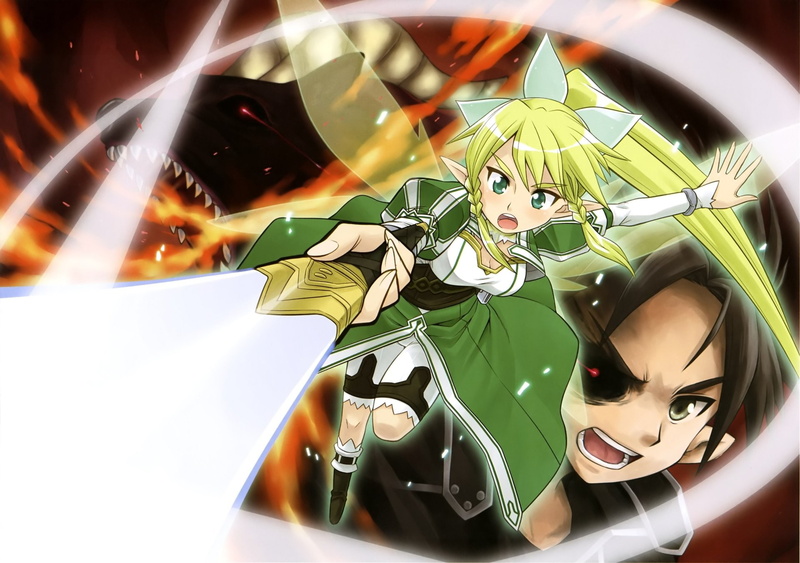 Leafa (Sword Art Online), Sword Art Online, Kirito (Sword Art Online), 1080P