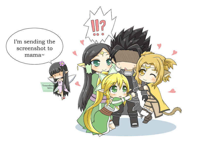 Kirito (Sword Art Online), Yui (Sword Art Online), Leafa (Sword Art Online), Sword Art Online, 720P, Kazuto Kirigaya, Suguha Kirigaya