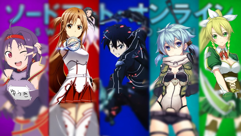 Kirito (Sword Art Online), Sinon (Sword Art Online), Suguha Kirigaya, 1080P, Leafa (Sword Art Online), Sword Art Online, Asuna Yuuki, Yuuki Konno, Sword Art Online II