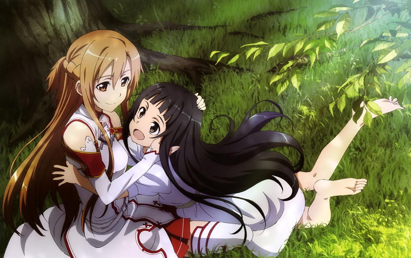 male likeness, Yui (Sword Art Online), 1080P, leaf, grass, creativity, female likeness, art and craft, Asuna Yuuki, no people, human representation, Sword Art Online