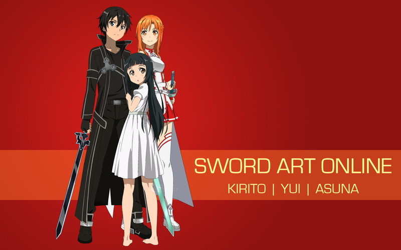Asuna Yuuki, Yui (Sword Art Online), 1080P, Sword Art Online, Kazuto Kirigaya, Kirito (Sword Art Online)