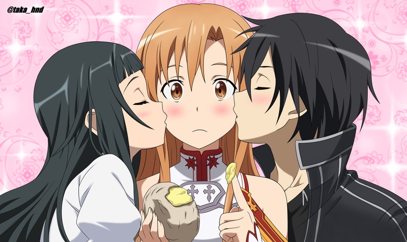 art, kazuto, asuna, kirigaya, 2K, yuuki, yui, online, sword