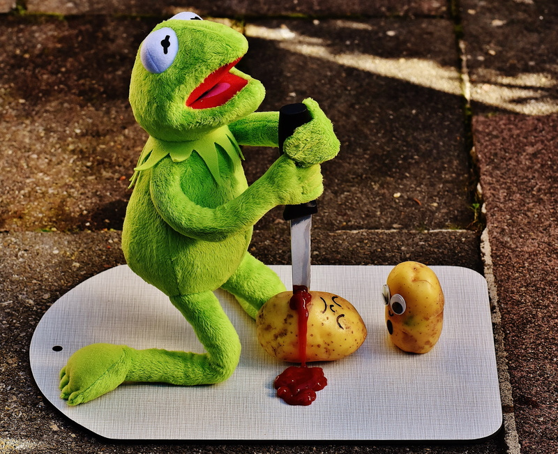 4K, freshness, close-up, fun, toy, food and drink, sit, fruit, wellbeing, knife, healthy eating, green color, blood, stuffed animal, nature, wood - material