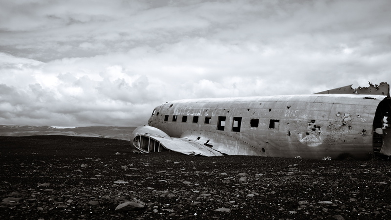 landscape, no people, Douglas DC 3, cloud - sky, plane, airplane, mode of transportation, sky, deterioration, day, nature, obsolete, run-down, Crash, abandoned