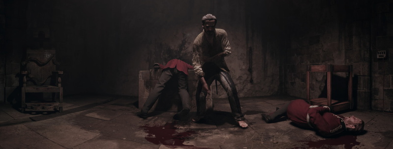 warning sign, clothing, indoors, 2K, people, horror, sign, hopelessness, shirtless, The Order: 1886, full length, adult, group of people, aggression, architecture