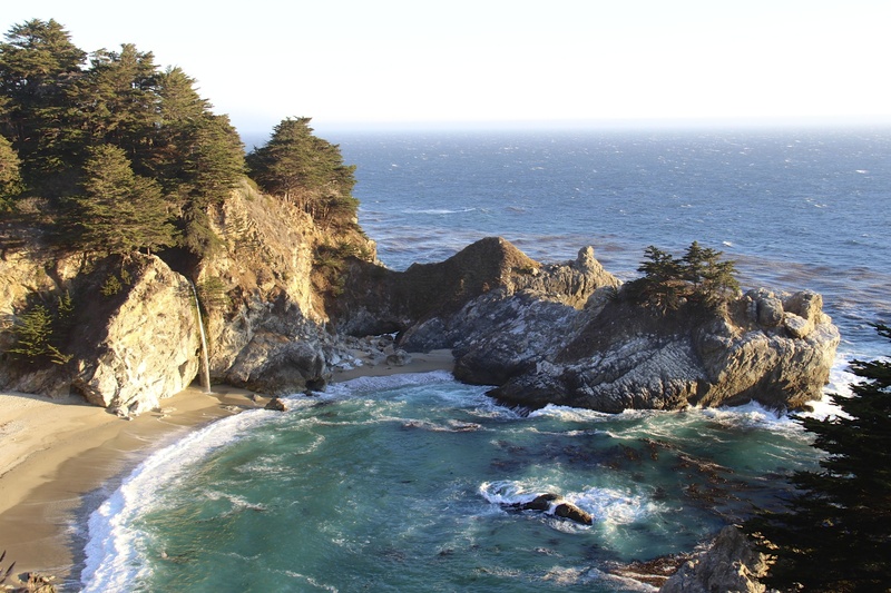 julia pfeiffer burns, no people, day, rocky coastline, stack rock, horizon over water, land, water, rock, america, tranquility, 2K, beach, tranquil scene