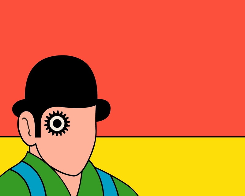 top, Clockwork Orange, 720P, Movie, blue, A Clockwork Orange, green, man, wearing, digital