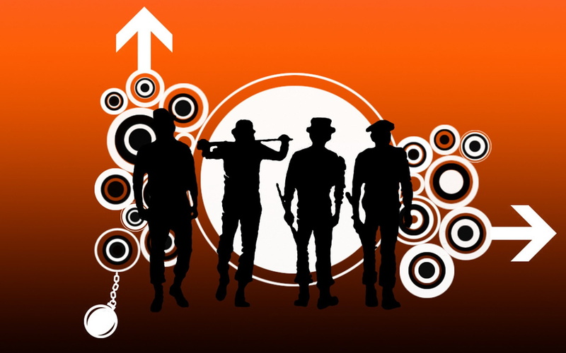 people, full length, businessman, adult, 1080P, silhouette, coworker, group of people, symbol, business, Movie, sign, human body part, teamwork, togetherness