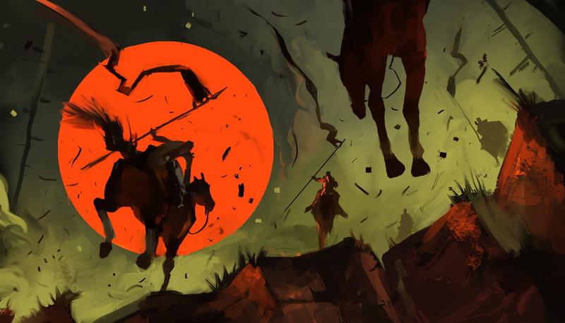War, Art, by Dominik Mayer, 1080P, Cracks in the Ground, 30 min Speedpainting, Dominik Mayer, Figure, Fantasy